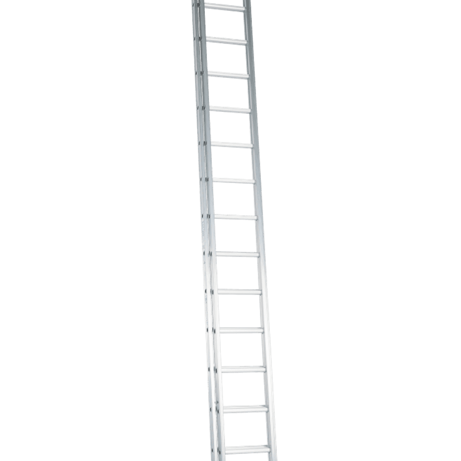 Solide Schuifladder / 2 x 16, rechte voet, niet reform,